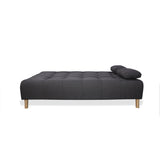Sofá Cama Sabathy Gris 180x40cm De Tres Puestos Reclinable Antifluido con Dos Cojines Decorativos - SOFAS Y POLTRONAS | Bylmo