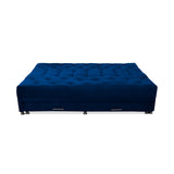 Sofá Cama Rossier Nido Azul Petróleo 190x40cm De Tres Puestos Reclinable Antifluido con Dos Cojines Decorativos - SOFAS Y POLTRONAS | Bylmo