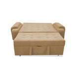 Sofá Cama Stauffer Camel 180x60cm De Tres Puestos Reclinable Antifluido con Dos Cojines Decorativos - SOFAS Y POLTRONAS | Bylmo