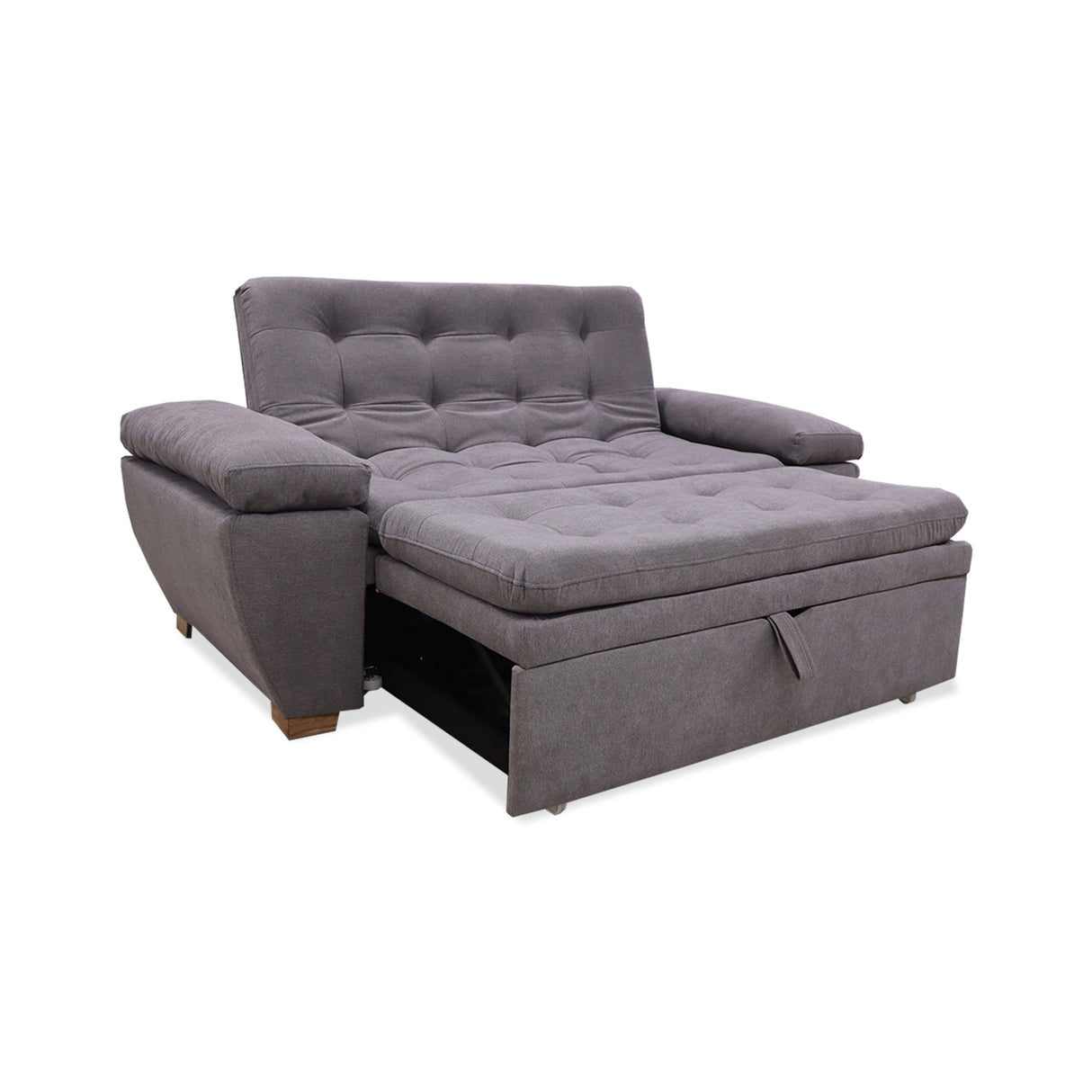 Sofá Cama Magnin Gris 180x60cm De Tres Puestos Reclinable Antifluido con Dos Cojines Decorativos - SOFAS Y POLTRONAS | Bylmo