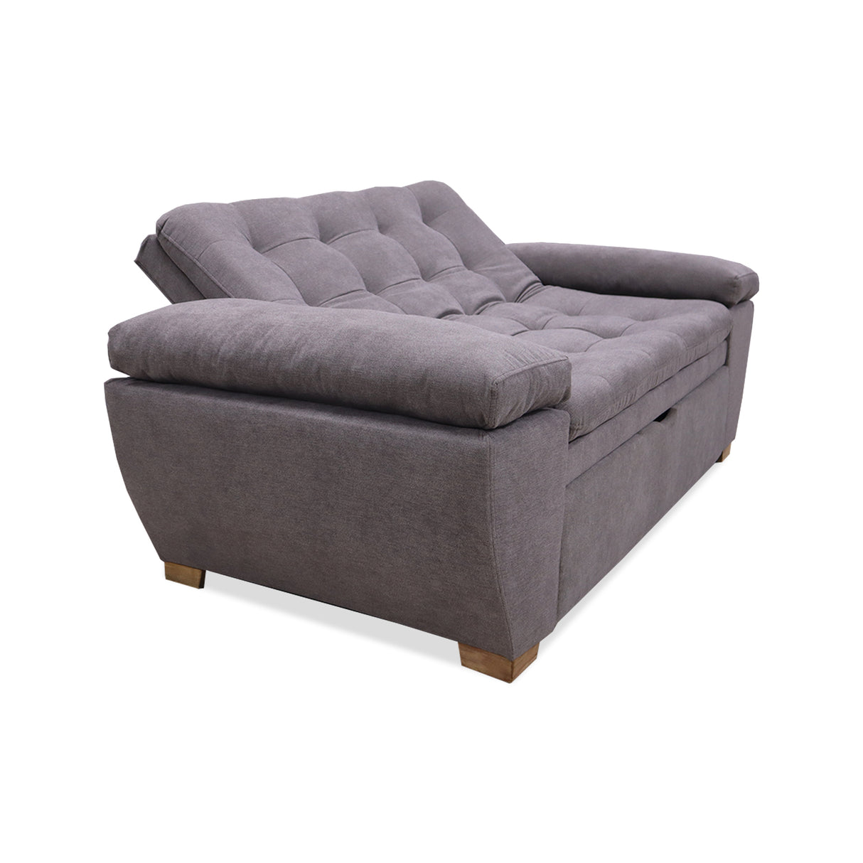 Sofá Cama Magnin Gris 180x60cm De Tres Puestos Reclinable Antifluido con Dos Cojines Decorativos - SOFAS Y POLTRONAS | Bylmo