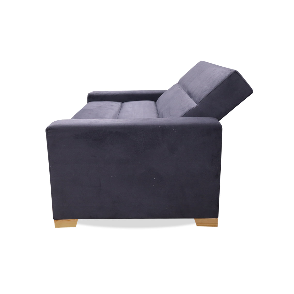Sofá Cama Aubry Gris 150x60cm De Dos Puestos Reclinable Antifluido con Dos Cojines Decorativos - SOFAS Y POLTRONAS | Bylmo