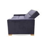 Sofá Cama Aubry Gris 150x60cm De Dos Puestos Reclinable Antifluido con Dos Cojines Decorativos - SOFAS Y POLTRONAS | Bylmo