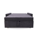Sofá Cama Aubry Gris 150x60cm De Dos Puestos Reclinable Antifluido con Dos Cojines Decorativos - SOFAS Y POLTRONAS | Bylmo