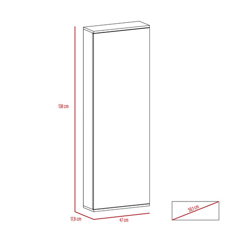 Zapatero Flotante Vertical Leto Coñac 47x138cm de Cinco Niveles para Diez Pares - ZAPATEROS | Bylmo