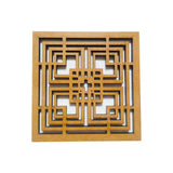 Set x 4 Portavasos Laberinto Madera 10x10cm Cuadrado Resistente e Impermeable - PORTAVASOS | Bylmo