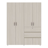 Closet Luanda Niebla y Blanco 160x200cm con Dos Cajones con Tres Compartimientos y con Espejo - CLOSETS | Bylmo