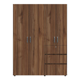 Closet Riga Gales y Wengue 150x200cm con Dos Cajones y con Seis Compartimientos - CLOSETS | Bylmo