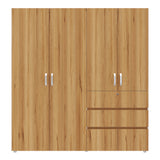 Closet Riga Duna y Blanco 190x200cm con Dos Cajones y con Seis Compartimientos - CLOSETS | Bylmo