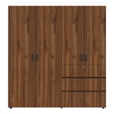 Closet Riga Gales y Wengue 190x200cm con Dos Cajones y con Seis Compartimientos - CLOSETS | Bylmo