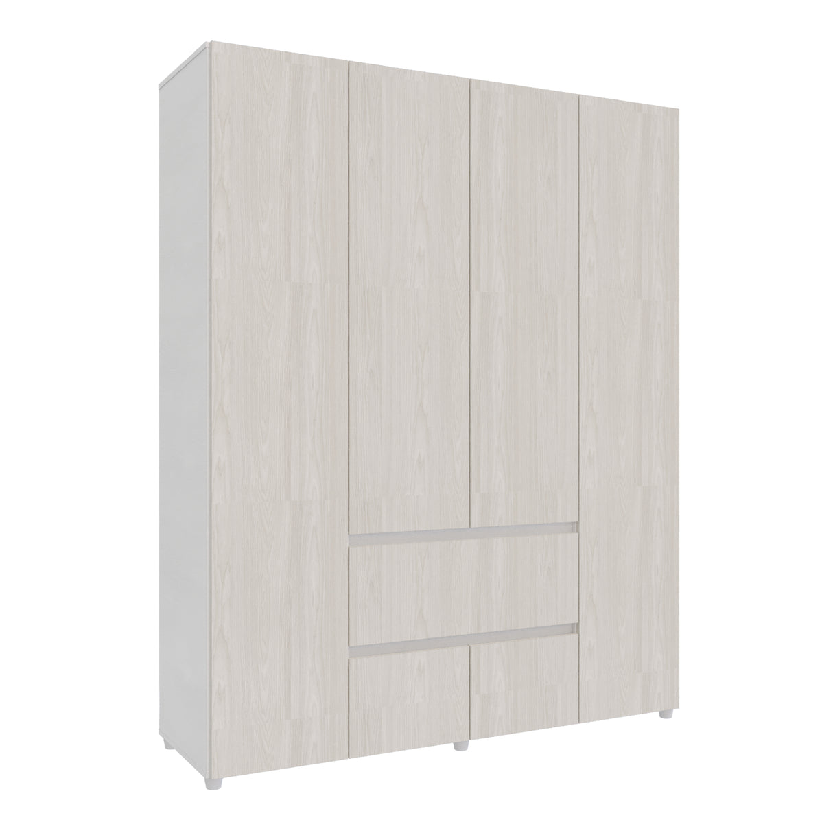 Closet Lemnos Niebla y Blanco 160x200cm con Dos Cajones y con Ocho Compartimientos - CLOSETS | Bylmo