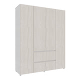 Closet Lemnos Niebla y Blanco 160x200cm con Dos Cajones y con Ocho Compartimientos - CLOSETS | Bylmo