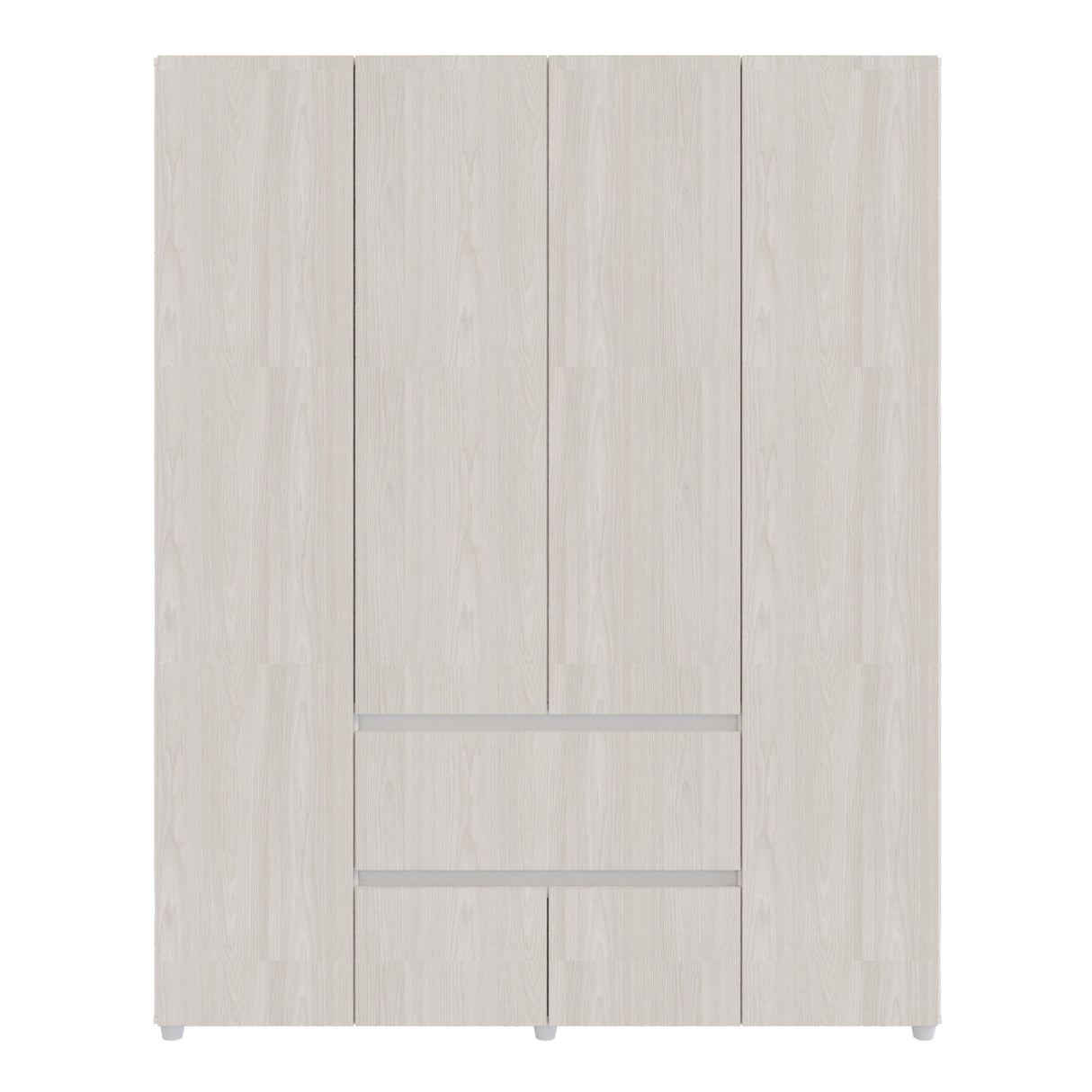 Closet Lemnos Niebla y Blanco 160x200cm con Dos Cajones y con Ocho Compartimientos - CLOSETS | Bylmo