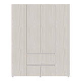 Closet Lemnos Niebla y Blanco 160x200cm con Dos Cajones y con Ocho Compartimientos - CLOSETS | Bylmo