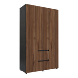 Closet Lemnos Gales y Wengue 120x200cm con Un Cajón y con Siete Compartimientos - CLOSETS | Bylmo