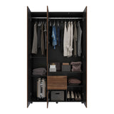 Closet Lemnos Gales y Wengue 120x200cm con Un Cajón y con Siete Compartimientos - CLOSETS | Bylmo