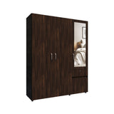 Closet Perla Fume y Wengue 160x200cm con Un Cajón con Seis Compartimientos y con Espejo - CLOSETS | Bylmo