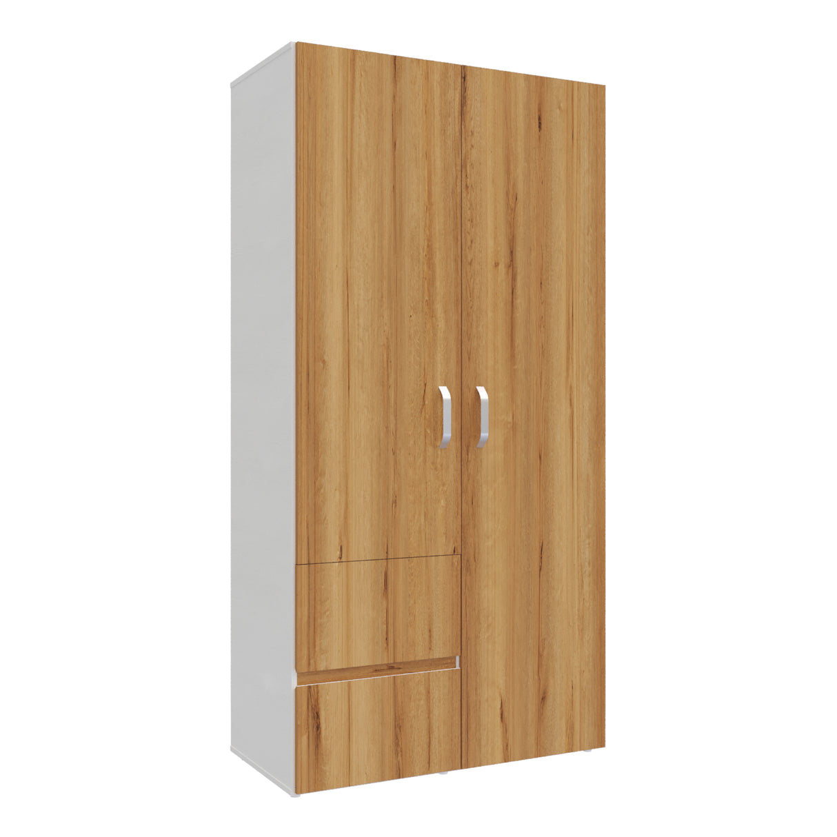 Closet Malabo Duna y Blanco 100x198cm con Dos Cajones y con Dos Compartimientos - CLOSETS | Bylmo