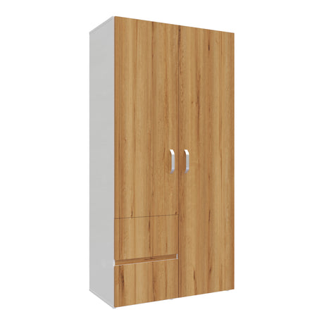Closet Malabo Duna y Blanco 100x198cm con Dos Cajones y con Dos Compartimientos - CLOSETS | Bylmo