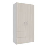 Closet Malabo Niebla y Blanco 100x198cm con Dos Cajones y con Dos Compartimientos - CLOSETS | Bylmo