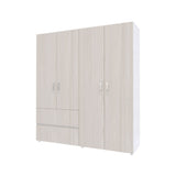 Closet Malabo Niebla y Blanco 180x200cm con Dos Cajones y con Tres Compartimientos - CLOSETS | Bylmo