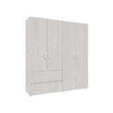 Closet Malabo Niebla y Blanco 180x200cm con Dos Cajones y con Tres Compartimientos - CLOSETS | Bylmo