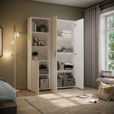 Closet Jazmin Blanco y Niebla 140x200cm sin Cajones y con Nueve Compartimientos - CLOSETS | Bylmo