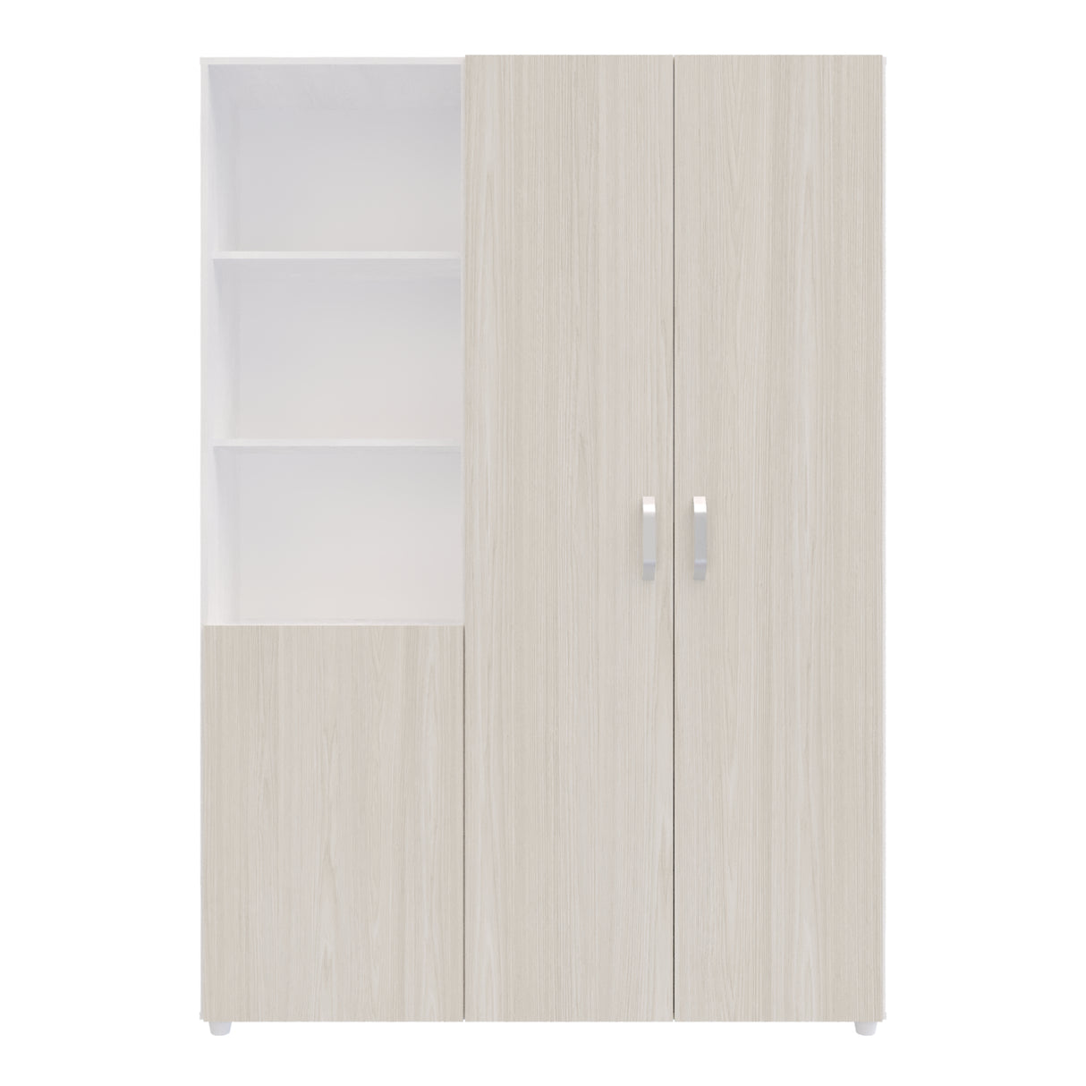 Closet Jazmin Blanco y Niebla 140x200cm sin Cajones y con Nueve Compartimientos - CLOSETS | Bylmo