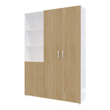 Closet Jazmin Blanco y Rovere 140x200cm sin Cajones y con Nueve Compartimientos - CLOSETS | Bylmo
