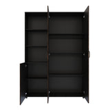 Closet Jazmin Wengue y Fume 140x200cm sin Cajones y con Nueve Compartimientos - CLOSETS | Bylmo