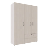 Closet Tripoli Blanco y Niebla 140x200cm con Dos Cajones y con Seis Compartimientos - CLOSETS | Bylmo