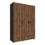 Closet Tripoli Wengue y Gales 140x200cm con Dos Cajones y con Seis Compartimientos - CLOSETS | Bylmo
