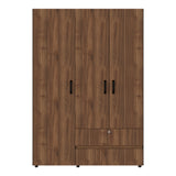 Closet Tripoli Wengue y Gales 140x200cm con Dos Cajones y con Seis Compartimientos - CLOSETS | Bylmo