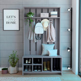 Recibidor Tulcan Gris 96.8x172.6cm sin Cajones y con Cuatro Compartimientos - BIFES Y ARRIMOS | Bylmo