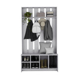 Recibidor Tulcan Gris 96.8x172.6cm sin Cajones y con Cuatro Compartimientos - BIFES Y ARRIMOS | Bylmo
