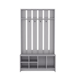 Recibidor Tulcan Gris 96.8x172.6cm sin Cajones y con Cuatro Compartimientos - BIFES Y ARRIMOS | Bylmo