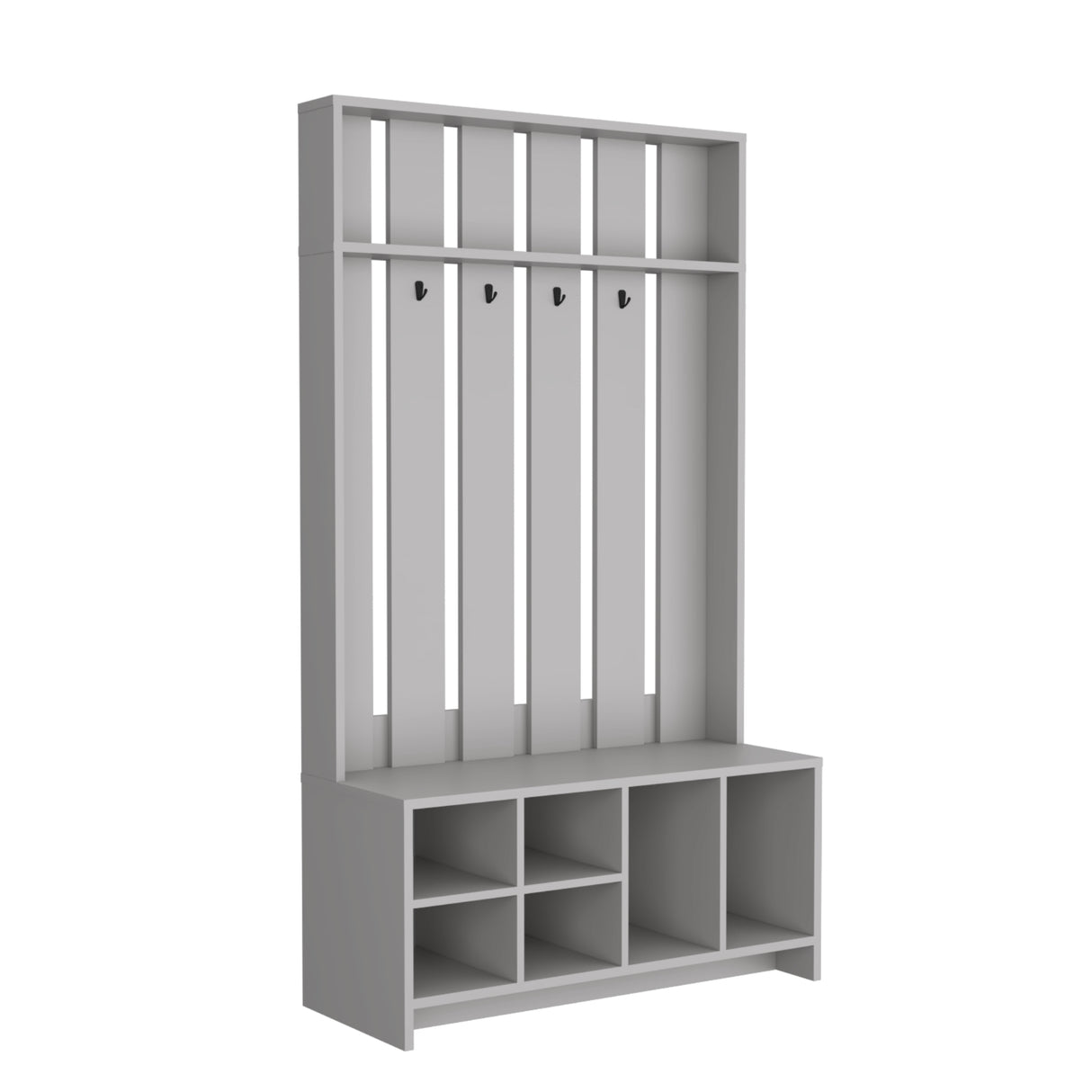 Recibidor Tulcan Gris 96.8x172.6cm sin Cajones y con Cuatro Compartimientos - BIFES Y ARRIMOS | Bylmo