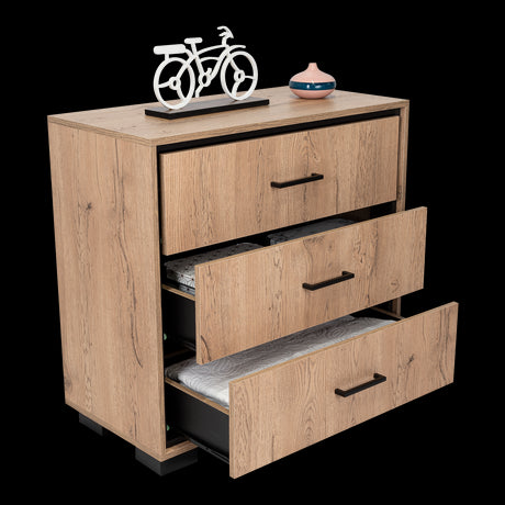 Cajonera Terra Macadamia 79.1x77cm de Tres Hileras con Tres Cajones - CAJONERAS Y COMODAS | Bylmo