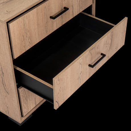 Cajonera Terra Macadamia 79.1x77cm de Tres Hileras con Tres Cajones - CAJONERAS Y COMODAS | Bylmo