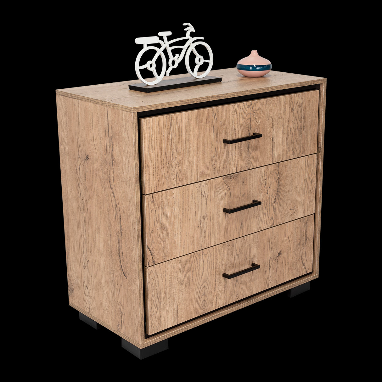 Cajonera Terra Macadamia 79.1x77cm de Tres Hileras con Tres Cajones - CAJONERAS Y COMODAS | Bylmo