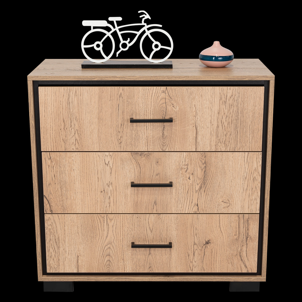 Cajonera Terra Macadamia 79.1x77cm de Tres Hileras con Tres Cajones - CAJONERAS Y COMODAS | Bylmo