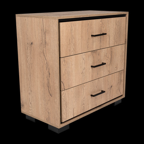 Cajonera Terra Macadamia 79.1x77cm de Tres Hileras con Tres Cajones - CAJONERAS Y COMODAS | Bylmo