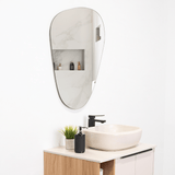 Espejo de Baño Baikal Gris 60x80cm Asimetrico sin Marco - ESPEJOS DE BANHO | Bylmo