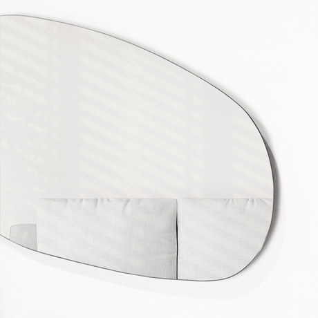 Espejo de Baño Tribeca Gris 88x46cm Asimetrico sin Marco - ESPEJOS DE BANHO | Bylmo