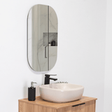 Espejo de Baño Nany Gris 43x68cm Rectangular sin Marco - ESPEJOS DE BANHO | Bylmo