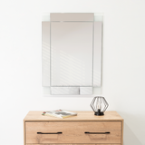 Espejo de Baño Yorlin Gris 60x80cm Rectangular sin Marco y con Sandblasting