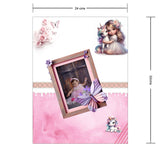 Álbum de Fotos Niña Gato Rosa y Azul 24x32cm Argollado de Veinte Páginas - ALBUMES DE FOTOS | Bylmo