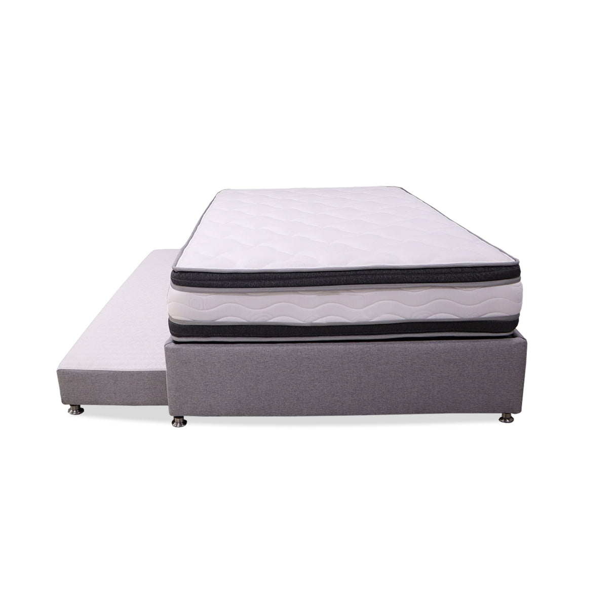Cama Nido Blaser Gris Sencillo 100 X 190 Cm con Colchón y con Almohada - CAMAS | Bylmo