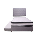 Cama Tarima Nido Blaser Gris Sencillo 100 X 190 Cm con Colchón con Almohada y con Cabecero - CAMAS | Bylmo