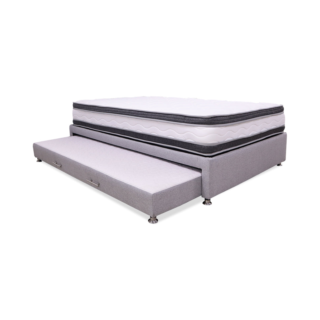 Cama Tarima Nido Blaser Gris Semidoble 120 X 190 Cm con Colchón y con Almohada - CAMAS | Bylmo